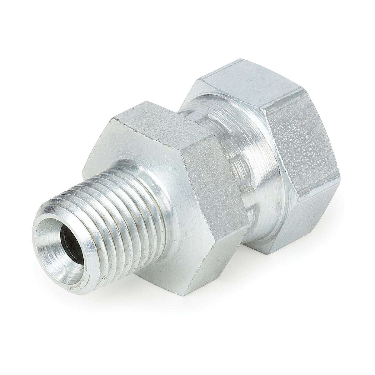 Hose union 1/4 in npt(M) x 3/8 in npsm(F)
