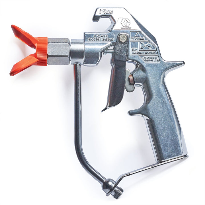 Silver Plus airless spray gun, 2 finger, fine finish flat tip