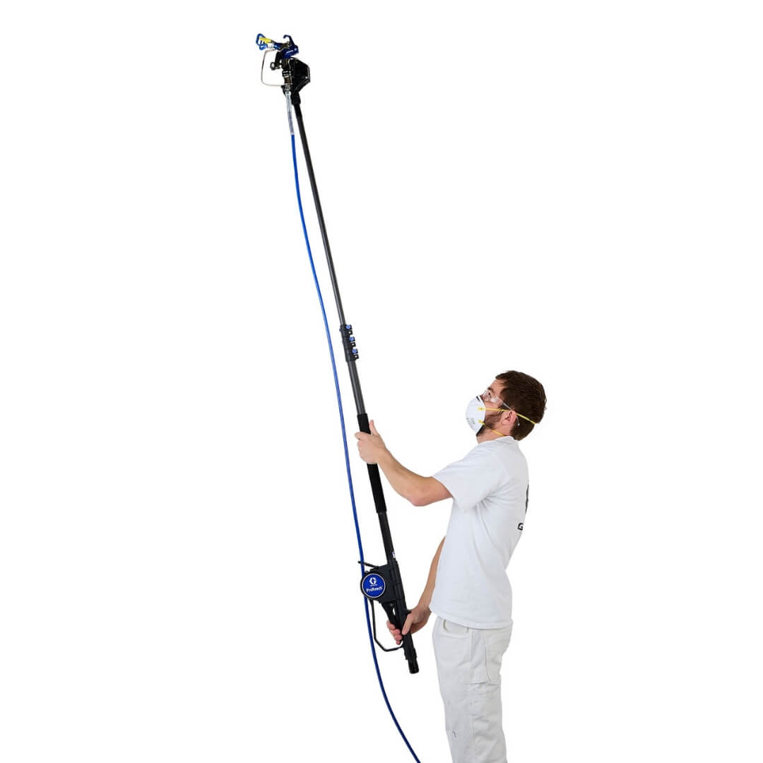Graco Pro Reach Telescoping Spray Pole In Use